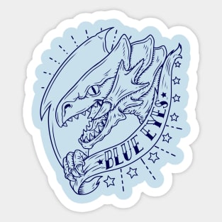 blue eyes- lines Sticker